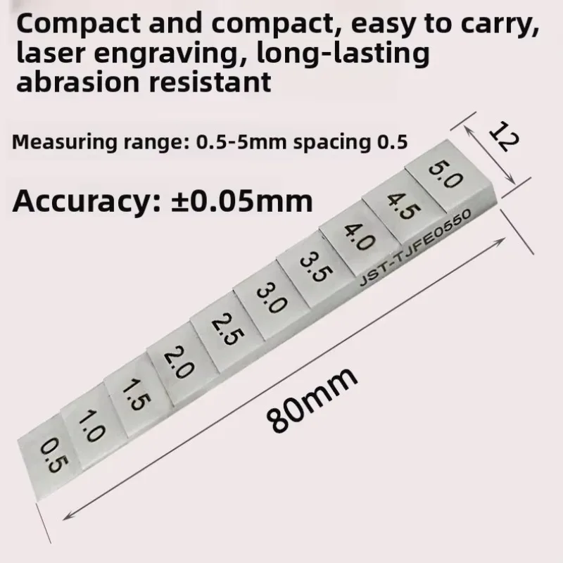 Step plug feeler gauge gap gage block Ladder measuring block  steel 0.5-5mm1-10 stairs Elevator gap bend slit Thickness open