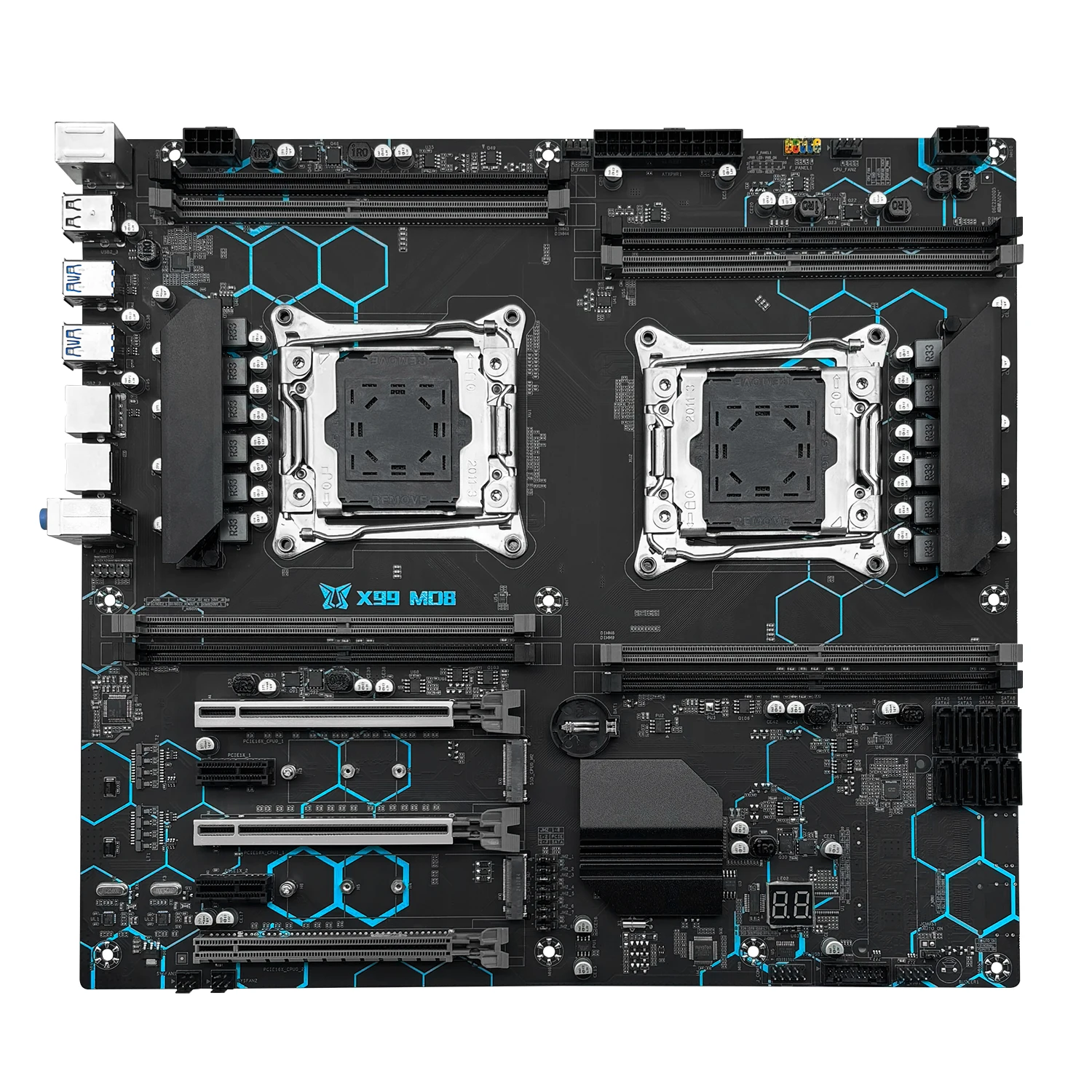 Imagem -04 - Conjunto de Kit de Placa Mãe Lga20113 Xeon e5 2698 v3 Cpu Dupla Ddr4 Ecc 4x16gb 2400mhz Combo de Memória Nvme M.2 Ssd Md8 Machinist-x99