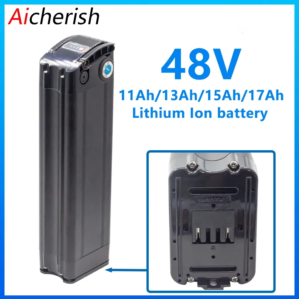 high-capacity 48V 11Ah lithium ion battery pack,for Silver fish electric bicycle 2-pin discharge moped Li-ion battery