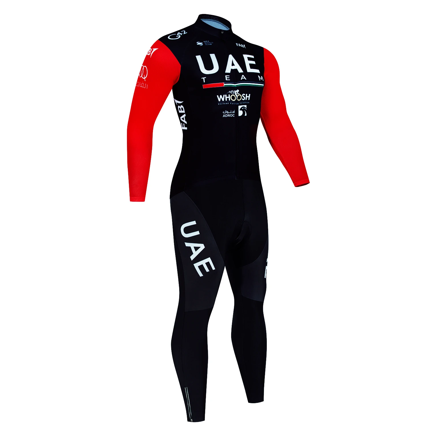 UAE Cycling Clothing Men Long Sleeve Jersey Autumn Suit Clothes Men's Shirt Pants Padding Tricuta Man 2024 Equipment Leg Set Bib