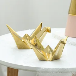 Creative Ceramic Craftsmanship Thousand Paper Crane Folding Home Furnishings Entrances Living Rooms Desktop Decoration Ornaments