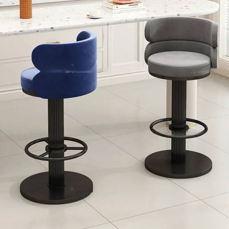 

Design Luxury Kitchen High Chair Bar Stool Breakfast Counter Plastic Modern Chairs Antique Nordic Stools Reception Furniture