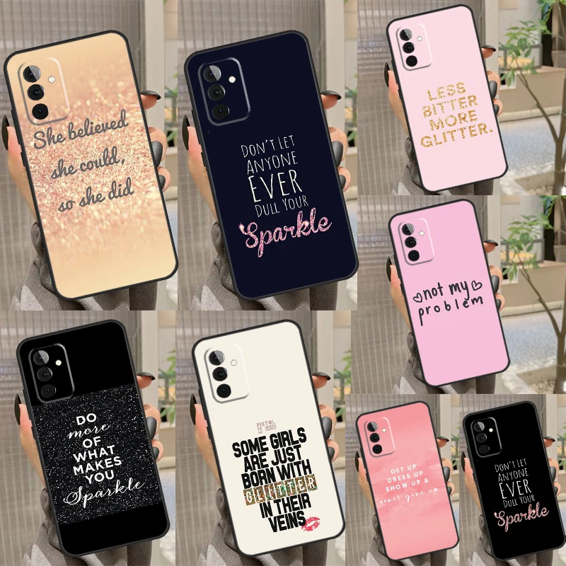 SPARKLE INSPIRATION Capa For Samsung Galaxy A52 A42 A32 A22 A12 A53 A33 A23 A13 A51 A71 A14 A24 A34 A54 Case