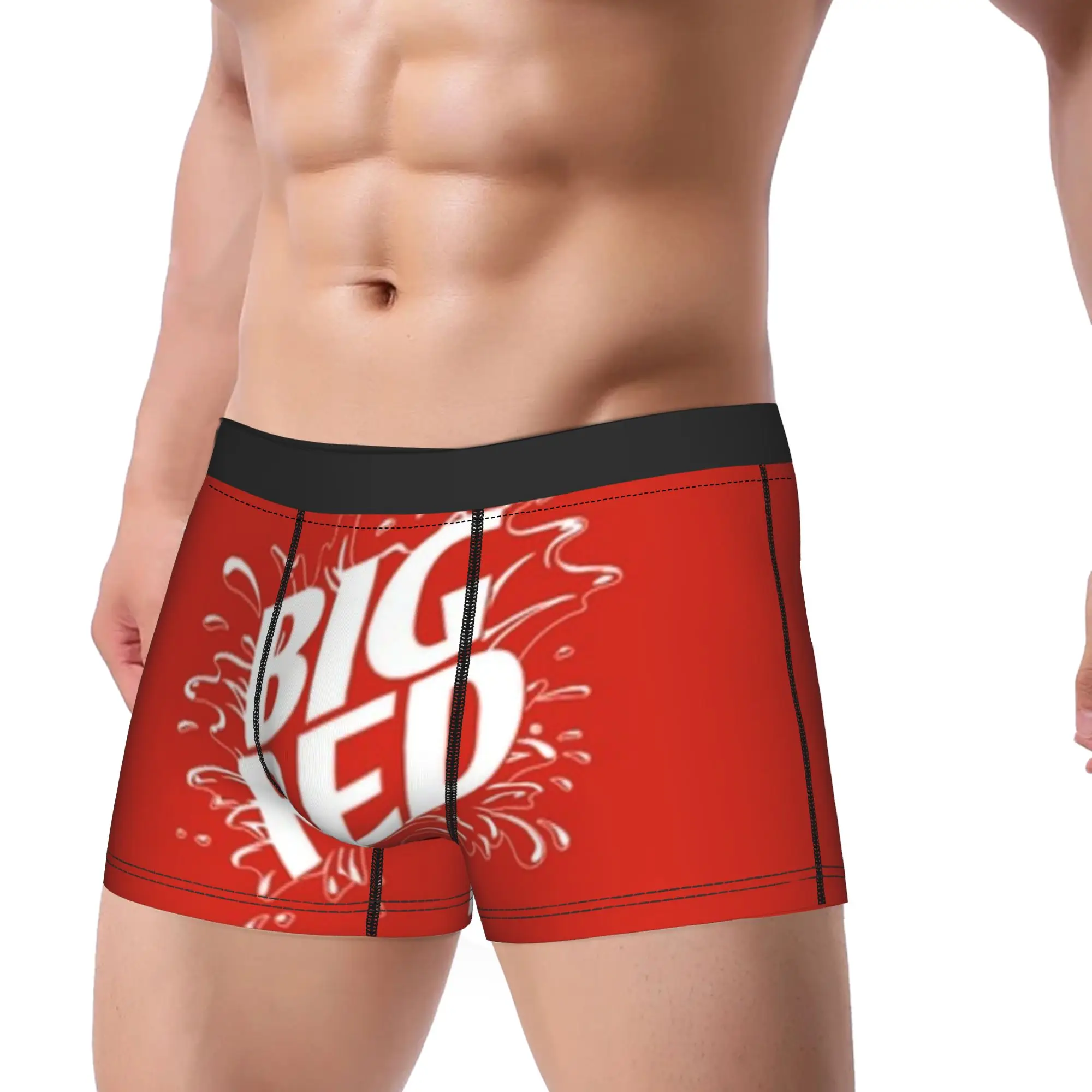 Soda Water (2) Big Red Underpants Homme Panties Men's Underwear Ventilate Shorts Boxer Briefs