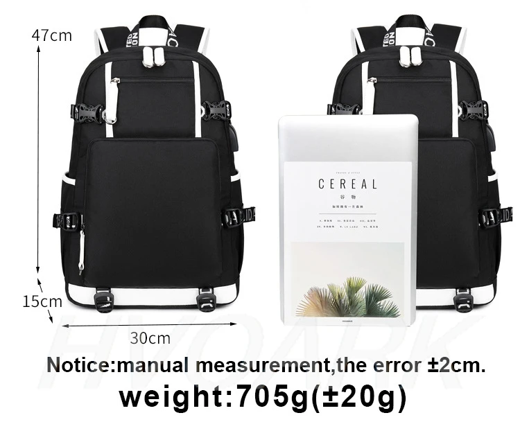 SCP Secure Contain Protect Backpack Girl Boy Schoolbag Large Capacity Laptop Bag Waterproof Multifunction USB Charging Backpack