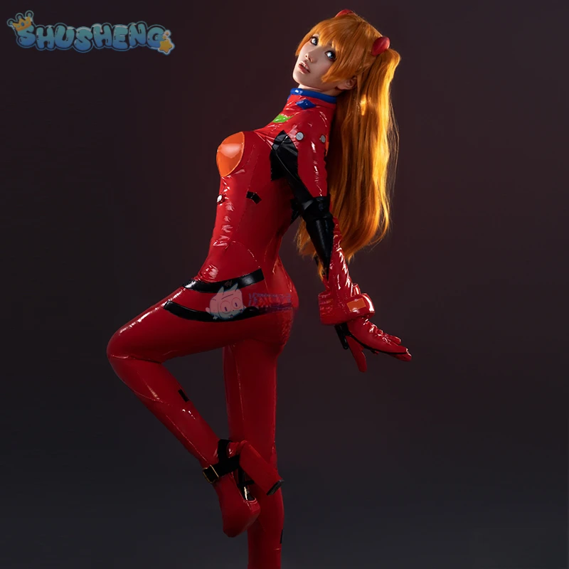 EVA Asuka Langley Soryu Cosplay Costume EVANGELION-02 Fighting Jumpsuit Halloween Outfit Women Party
