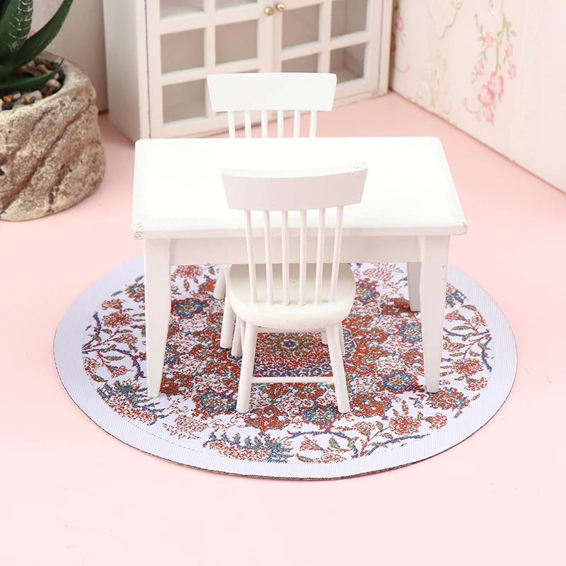 1PC Dollhouse Miniature Floor Rug Cover Carpet Floor Mat Bedroom Living Room Model Decor Toy Doll House Access Kids Gift