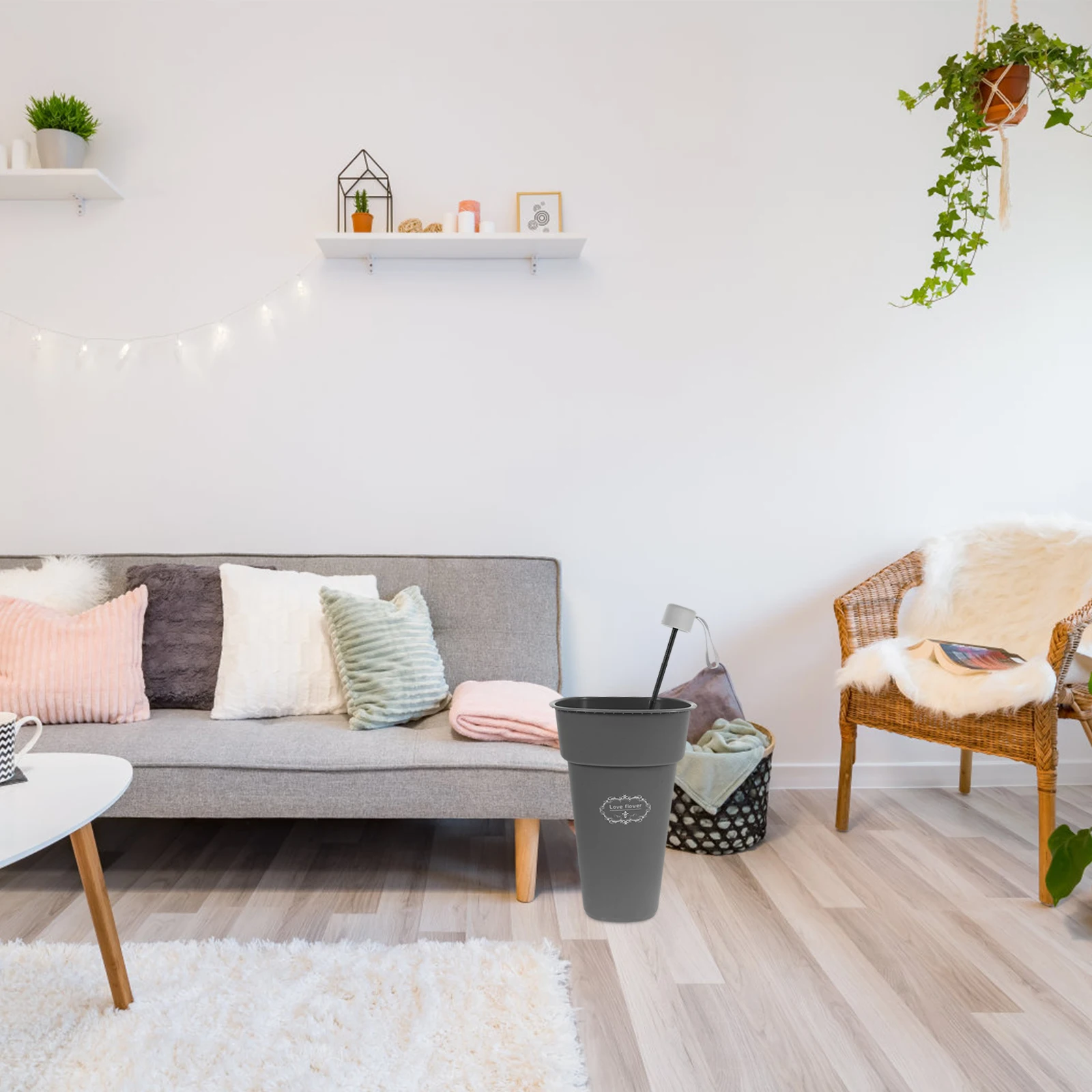 

Flower Shop Professional Bucket Holder Household Wake Balcony Pot Plant Container Vase Simple Flower Bucket Reusable Longtime