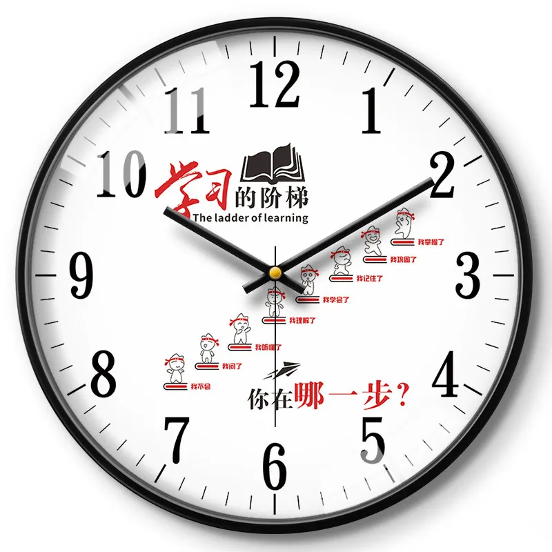 Classroom wall clock Middle and high school college entrance examination inspirational study dedicated to pupils clock wall mute