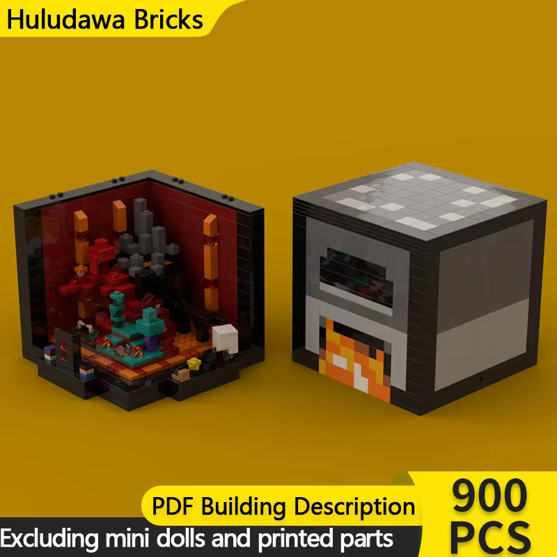 Popular Game Model MOC Building Bricks World Free Building Hell Portal Modular Technolog Gift Holiday Assemble Children Toy Suit