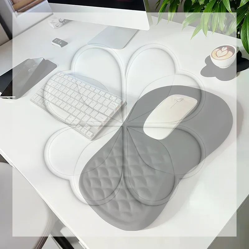 Ergonomic Memory Foam Mouse Pad With Wrist Support And Non Slip Bottom Perfect For Office Work Gaming Long Hour Computer Use