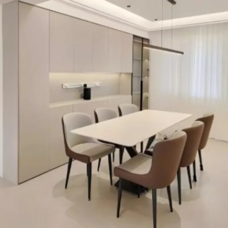 All-aluminum aluminum furniture Modern aluminum cabinet, dining side cabinet integrated storage wine cabinet, aluminum alloy
