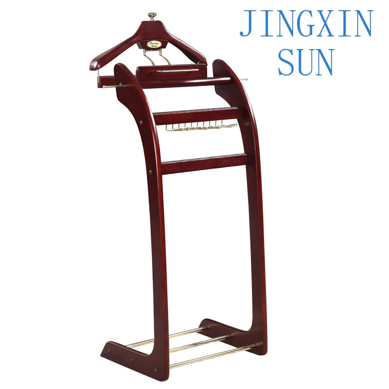 Solid wood hanger multi-functional hotel office bedroom suit rack coat rack floor multi-functional