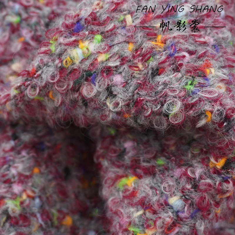 

2025 New High Wool Circle Rainbow Tweed Fabric For Coat Telas Costura Tissus Couture ткань Sewing Stoffe Tecido Cloth Diy