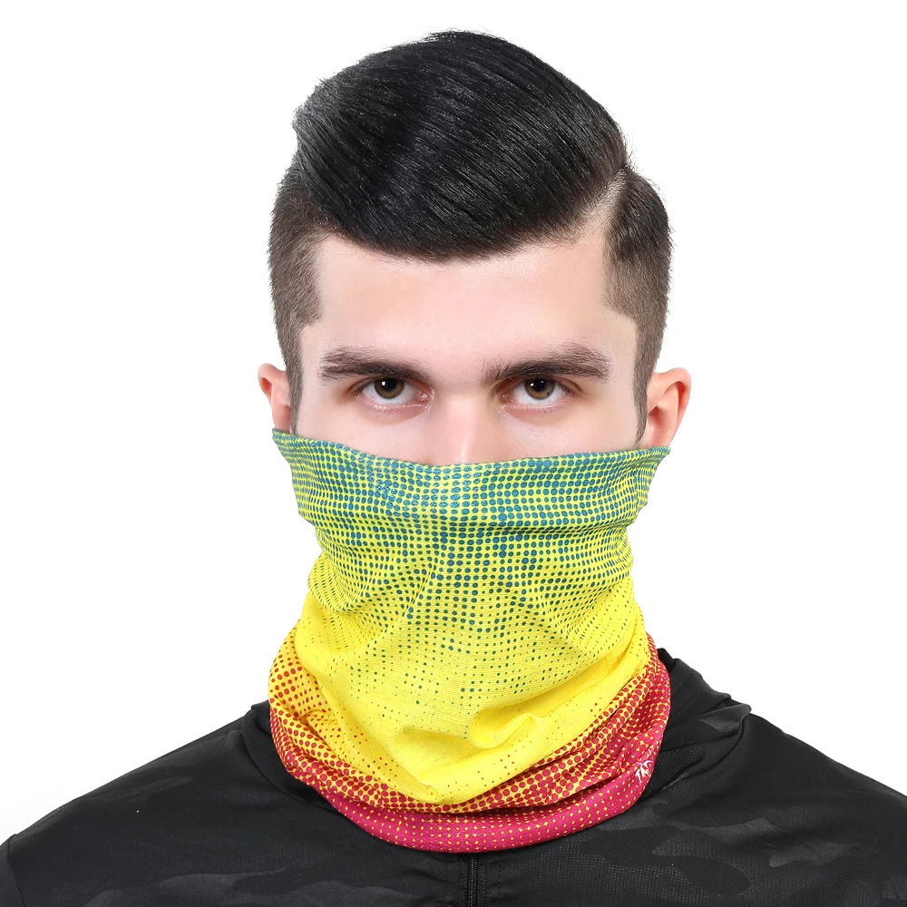 Vielseitiges nahtloses Bandana für Männer und Frauen, Farbverlauf, Sportmaske, Radfahren, Stirnband, Gesichtsschutz, Halstuch, Ciclismo-Sturmhaube – Detail 4