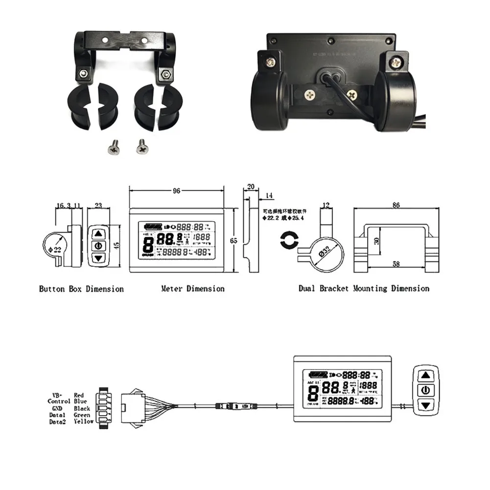 E-Bike Dispaly Holder For KT-LCD3 LCD3U LCD8HU  LCD8H  Display Stant Plastic Bracket  Electric Bicycle Accessories