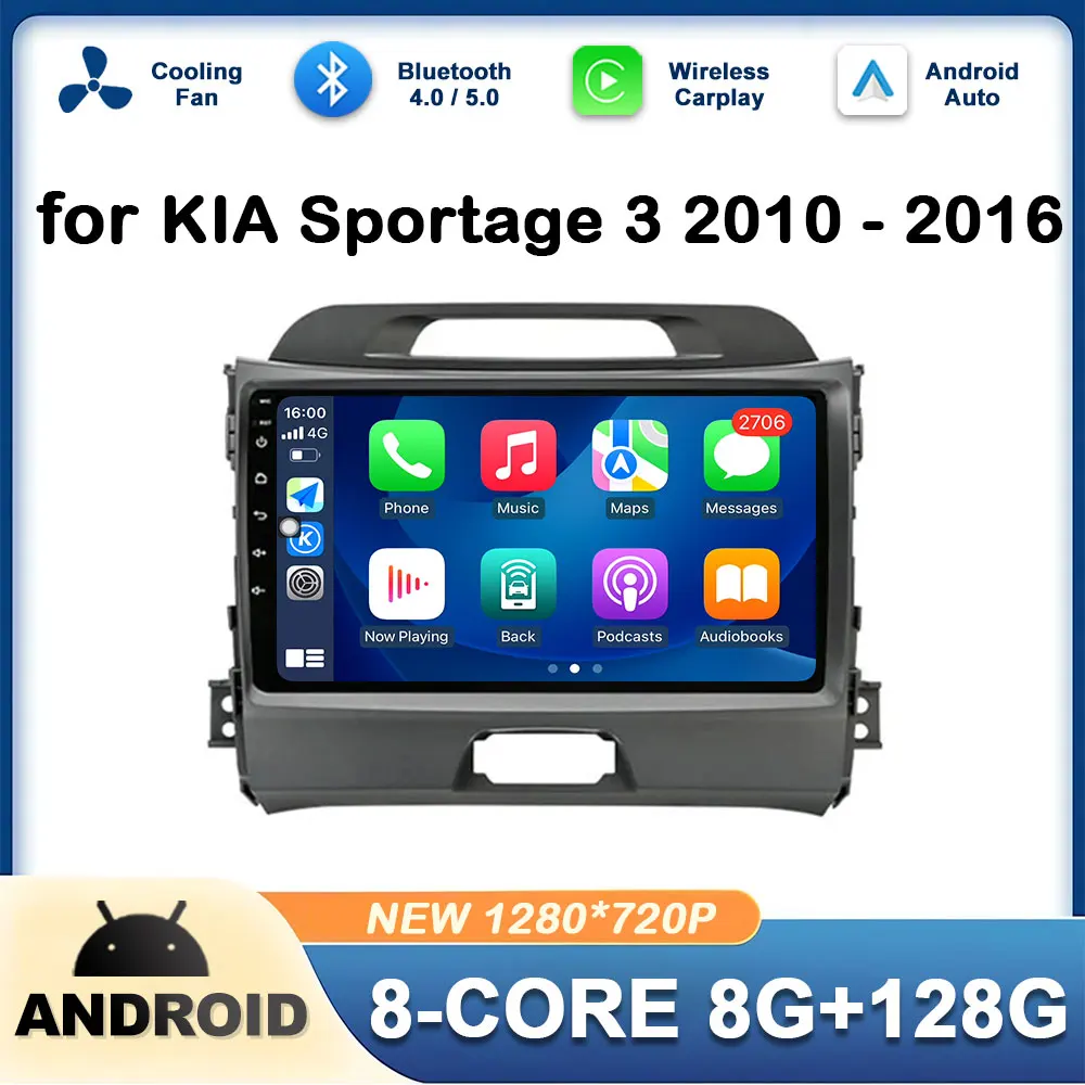

GPS Navi for KIA Sportage 3 2010 2011 - 2016 Car Radio Video Player Intelligent System DSP Stereo Bluetooth Autoradio No 2 din