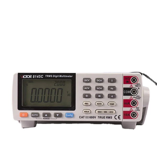 8145C Digital Bench Multimeter 4 1/2 Digits (22000)21mm TRMS Frequency Meter With USB Auto Range 1000V/10A with Backlight
