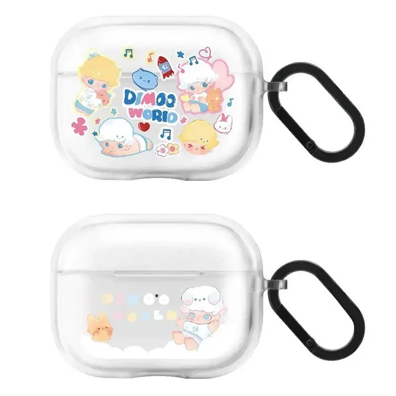 

Cartoon Doll Cloud Transparent TPU Case for AirPods 1 2 3 4 Pro Pro2 Earbuds Case Cover with Hook