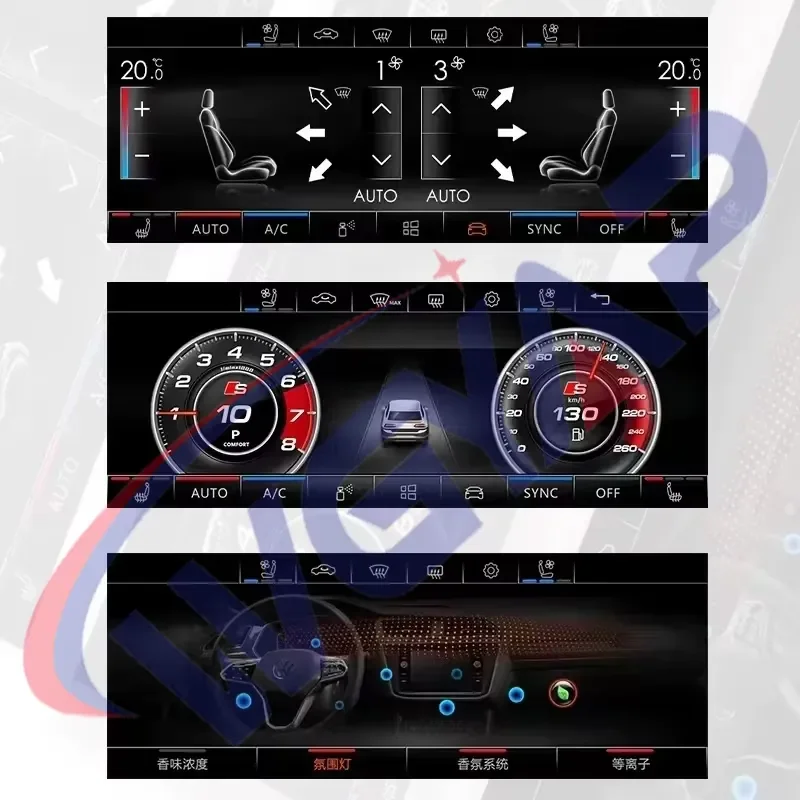LCD Display for Tiguan Golf 7 Air Conditioning Systems Climate Control Car Modification Parts