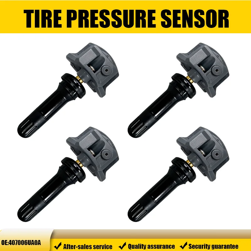 Sensor de control de presión de neumáticos TPMS 407006UA08, 1/4 Uds., para Nissan Espace Megane Renault Kwid, Compatible con 407006UA0A 433MHZ