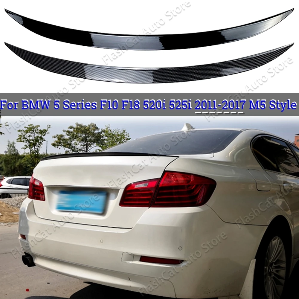 F10 M5 Style Car Rear Roof Trunk Spoiler Tail Wing Body Kit Trim For BMW 5 Series F10 F18 M5 520i 525i 528i 535i 530i 2011-2017