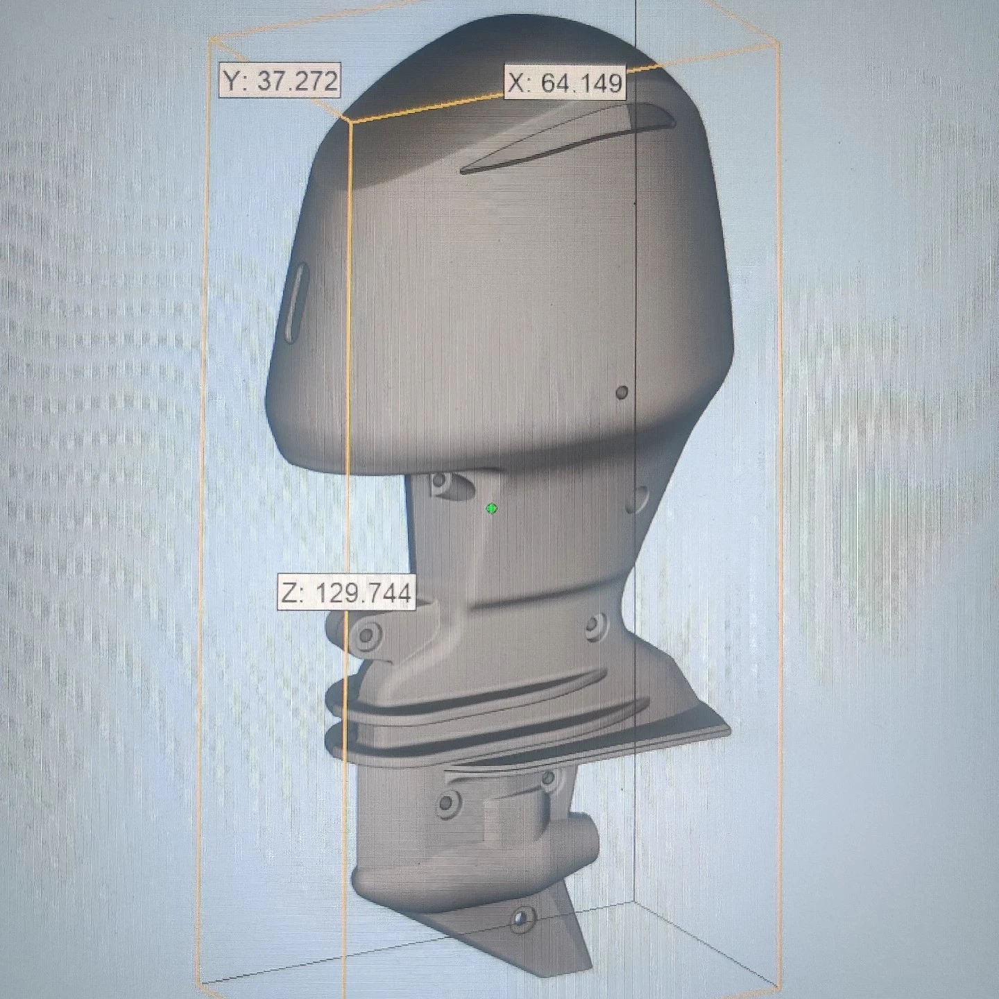 PLA 3D-gedrucktes elektrisches Außenbordmotor-Modell – 2S-3S 2212 bürstenloser Motor – Triebwerkgehäuse 64 x 37 x 130 mm für DIY RC Jet Boat