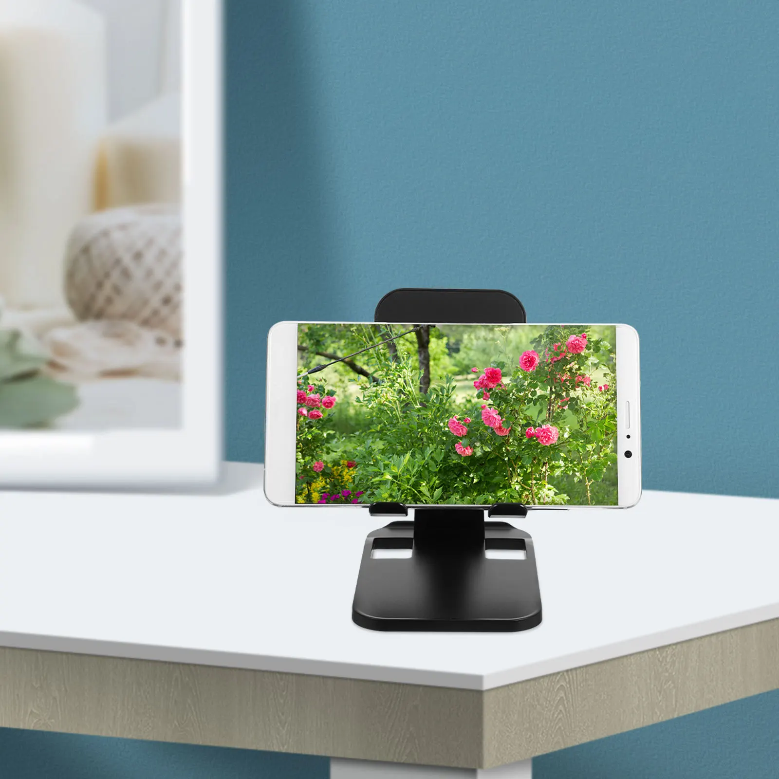 

1 pc Mobile Phone Stand Tablet Holder Up To 12.9 Inches Multi-Angle Adjustable Stand Durable Cellphone Holder Multipurpose