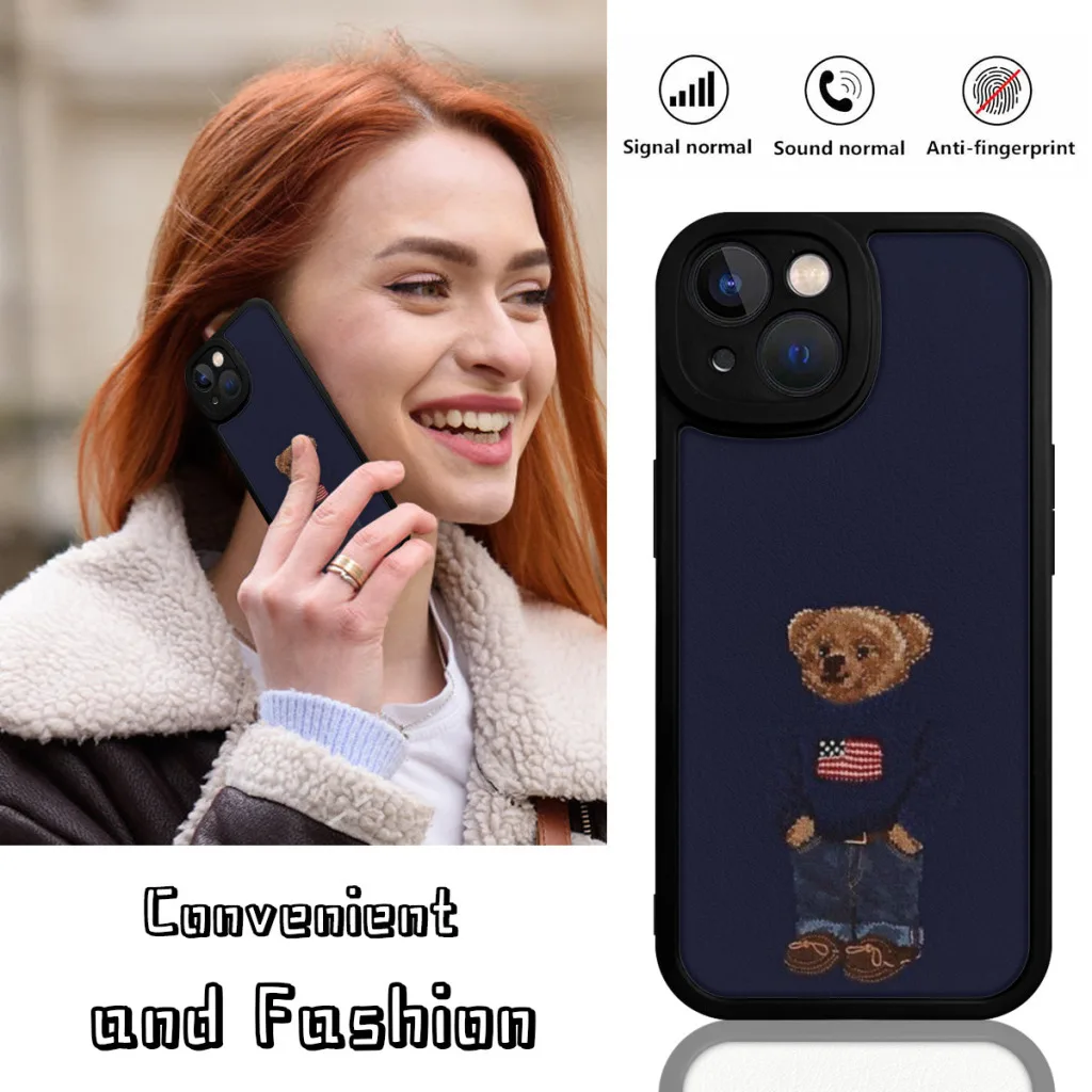 Funda de teléfono para iPhone 15 Pro Max, carcasa de silicona, oso Ralph