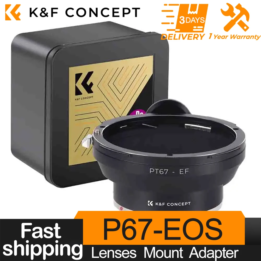 

K&F Concept Lens Mount Adapter for Pentax 67 Mount Lenses to Canon EOS Rebel Camera Body for Canon 300D 350D 400D 450D 500D 550D