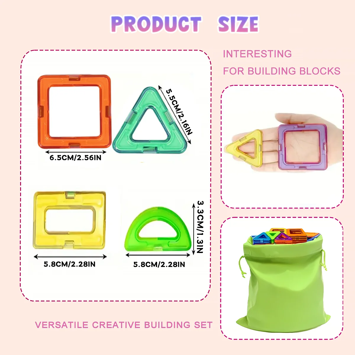 Gioco di Costruzioni Magnetico Fai-da-Te, Puzzle per Bambini, Ideale come Regalo di Compleanno e Festività