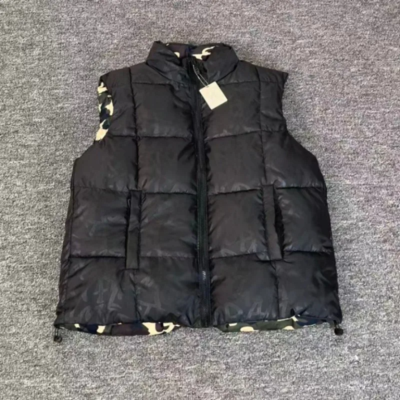 2026 New Mertre Unisex Vest Reversible Loose Fit Camouflage Padded Gilet Side Pockets Warm Sleeveless Streetwear