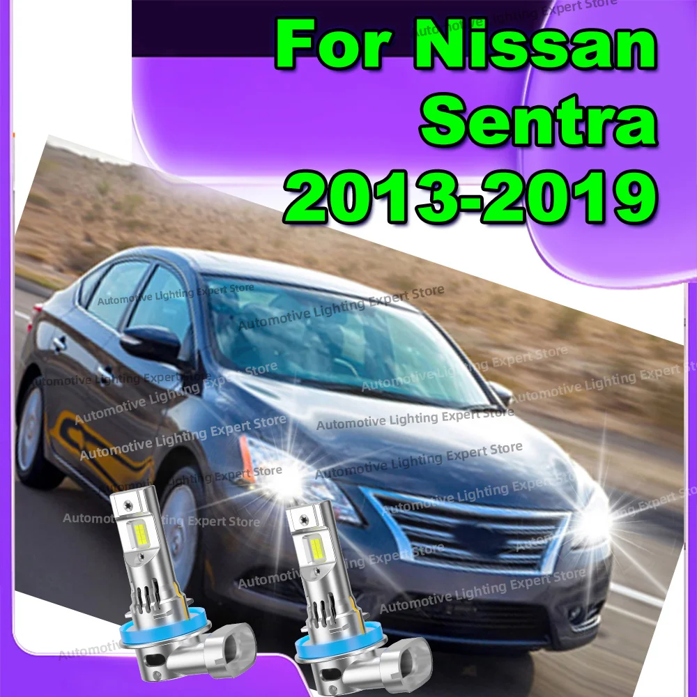 

2/4 шт. светодиодные лампы для фар CANBUS 30000LM Turbofan 6000K для Nissan Sentra 2013 2014 2015 2016 2017 2018 2019