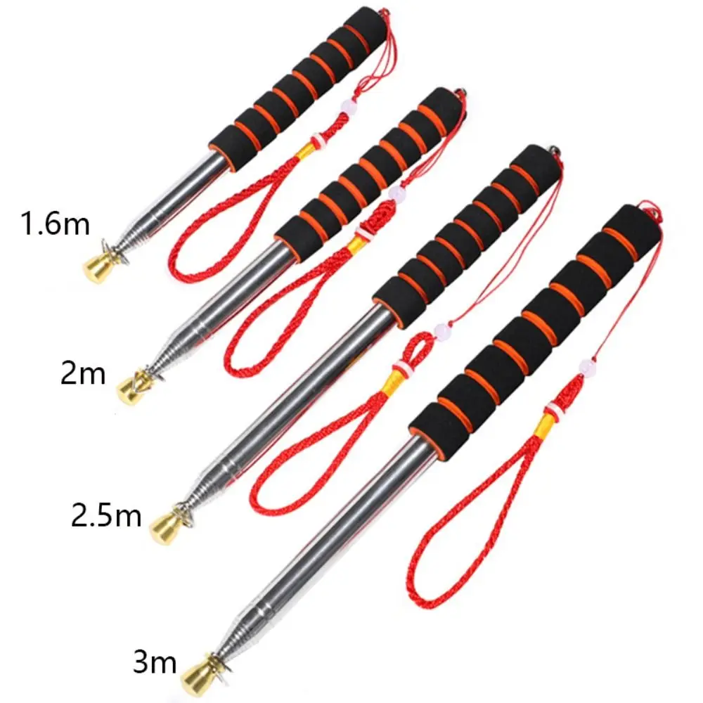 Portable Stainless Steel Telescopic Flag Pole Extendable Tour Guide Flagpole 1.6/2/2.5/3M Teachers Pointer Handheld Flag Pole