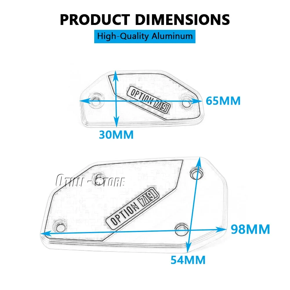 For BMW R1300GS GS1300 R1300GS Adventure ADV 2023 2024 2025 Motorcycle Aluminum Front Brake Clutch Fluid Reservoir Caps Cover