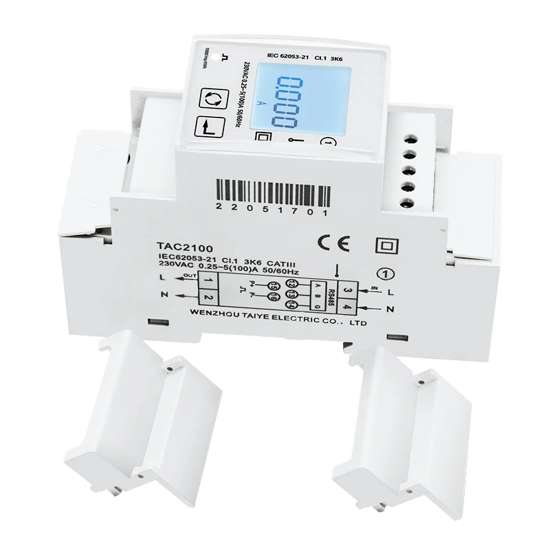 1PC 5(100)A Single Phase 230V Din Rail Meter Electricity Kwh Meter Multi-function Energy Meter RS485 RTU Modbus SDM230-Modbus