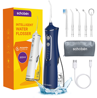 Water Dental Flosser Teeth Pick: Portable Cordless Oral Irrigator 300ML Rechargeable Travel Irrigation Cleaner IPX7 Waterproof