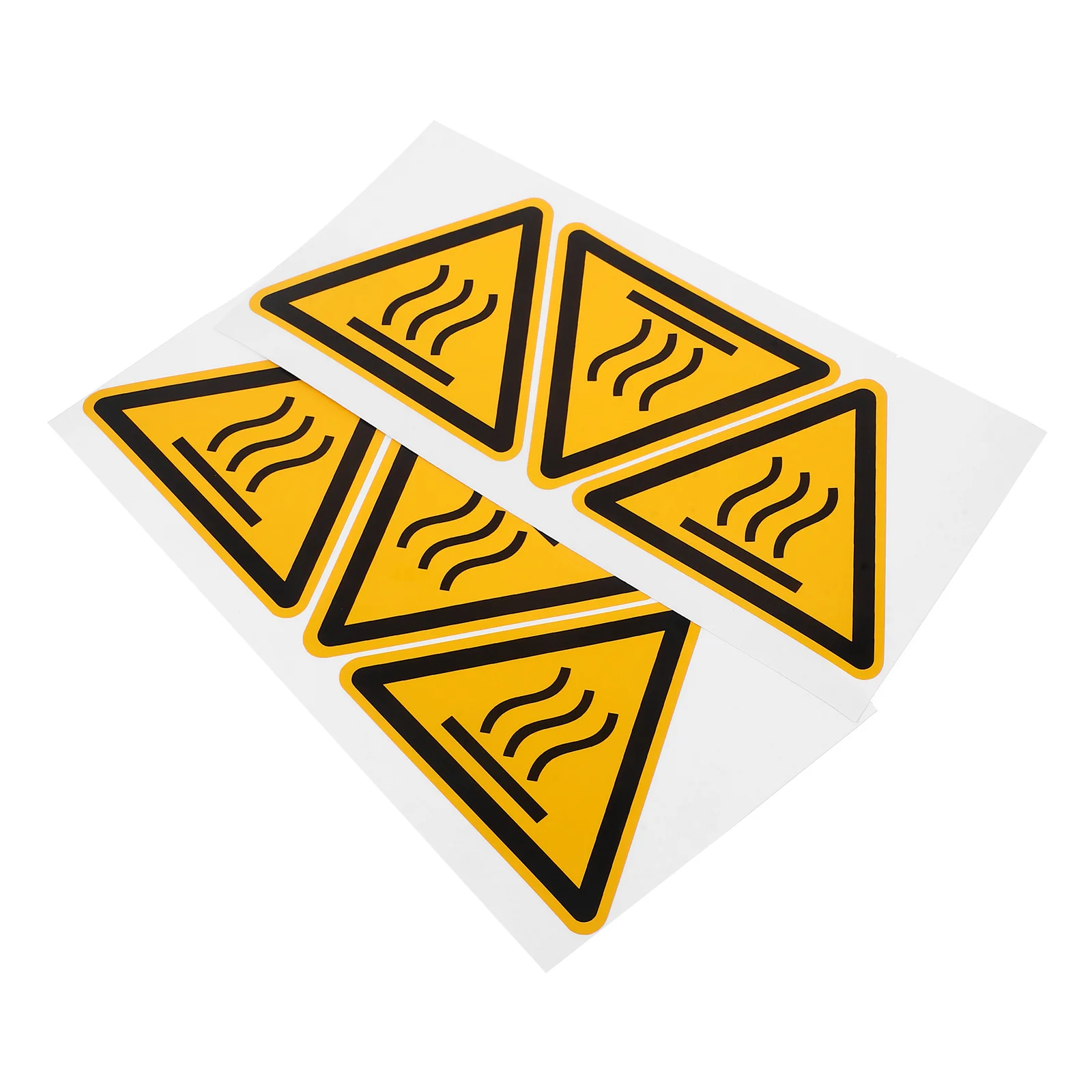 2 Sheets Warning Sign Stickers High Temperature Safety Labels Hot Surface Caution Decals Bright Color For Indoor Outdoor
