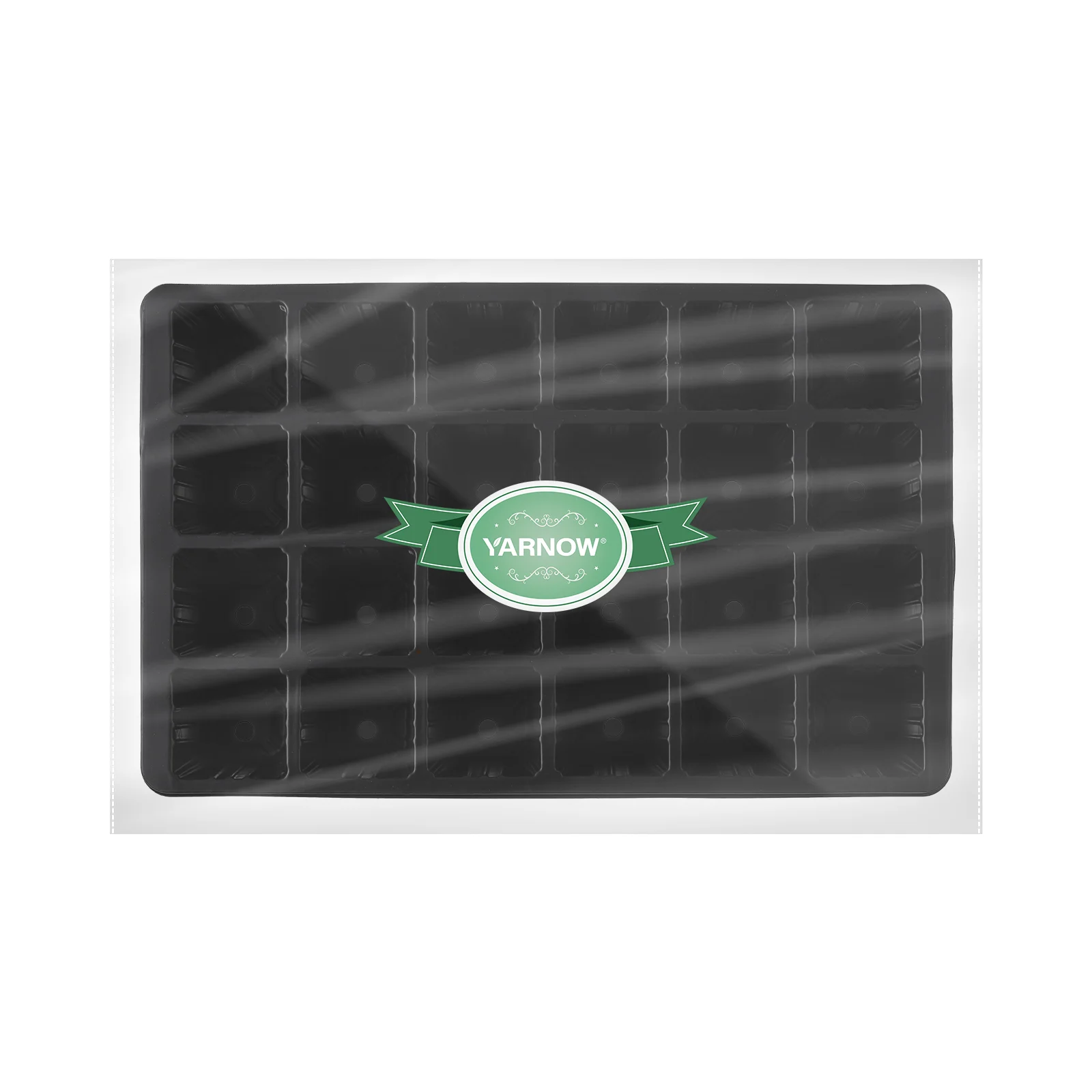 

Professional 72 Plant Seeds Germination Tray Kit Drain Holes Plastic Adjustable Dome Promotes Growth Stackable