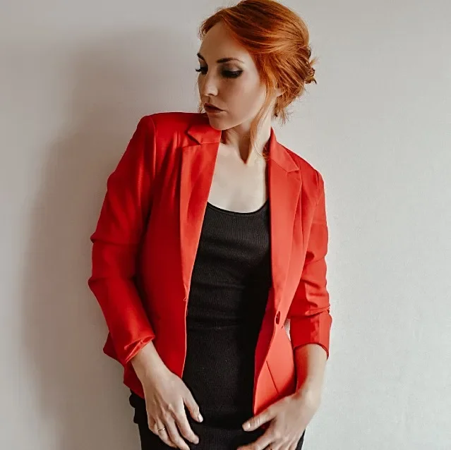 Blazer à manches longues et col de costume pour femmes, haut à un bouton, jaune, blanc, noir, Slim, 3xl et 4xl, mode printemps-automne