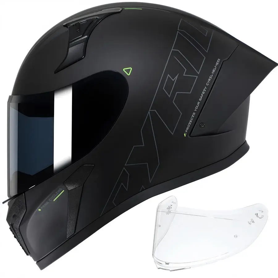 

Full Face Motorcycle Helmets for Adults Men amp Women with Tinted and Clear Visor Meet Dot Approved