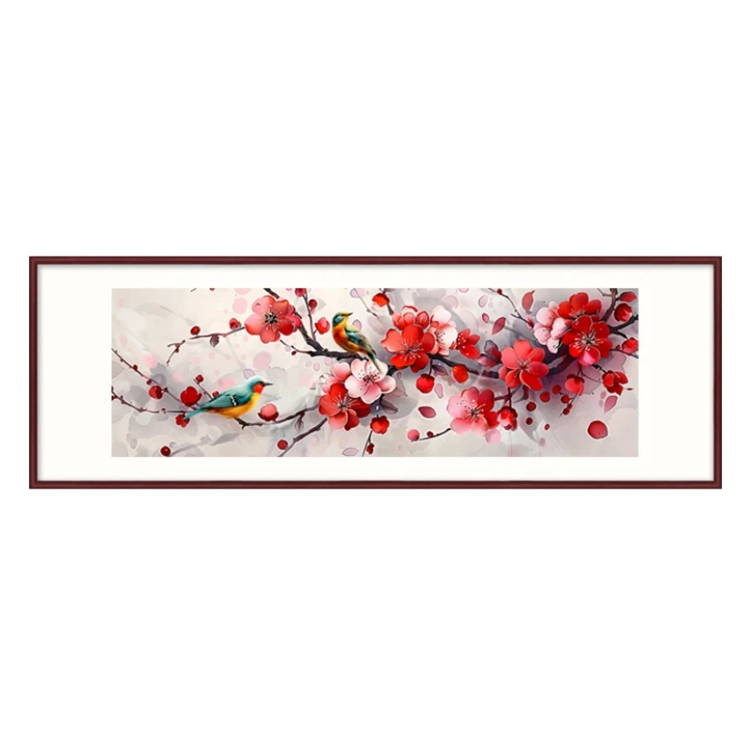 

9ct 150x55cm Plum Bird Embroidery DIY Chinese Style Printed Kits Cross Stitch Needlework Set Home Decor Crafts