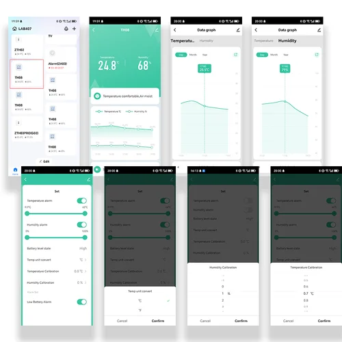 Imagen 2 del producto Tuya-Sensor de temperatura y humedad, WiFi, con retroiluminación, higrómetro compatible, termómetro, funciona con Yandex Alexa