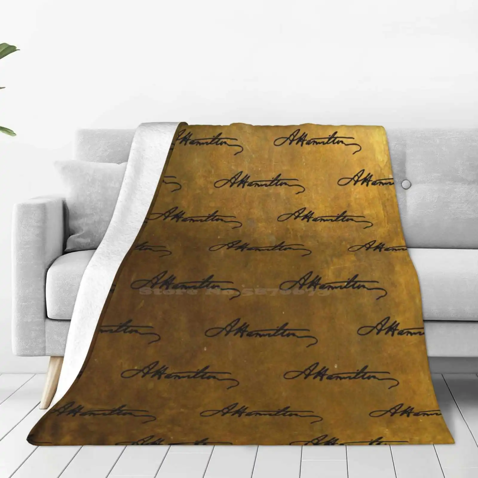 Repeating Pattern Latest Super Soft Warm Light Thin Blanket American Revolution Gay Bi Shipping Washington Alexander 1700S