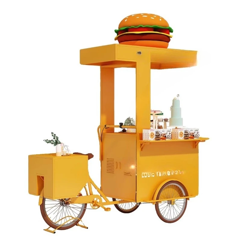 

Outdoor stall snack car tricycle Internet celebrity upside down donkey shopping mall promotion float mobile coffee bartending
