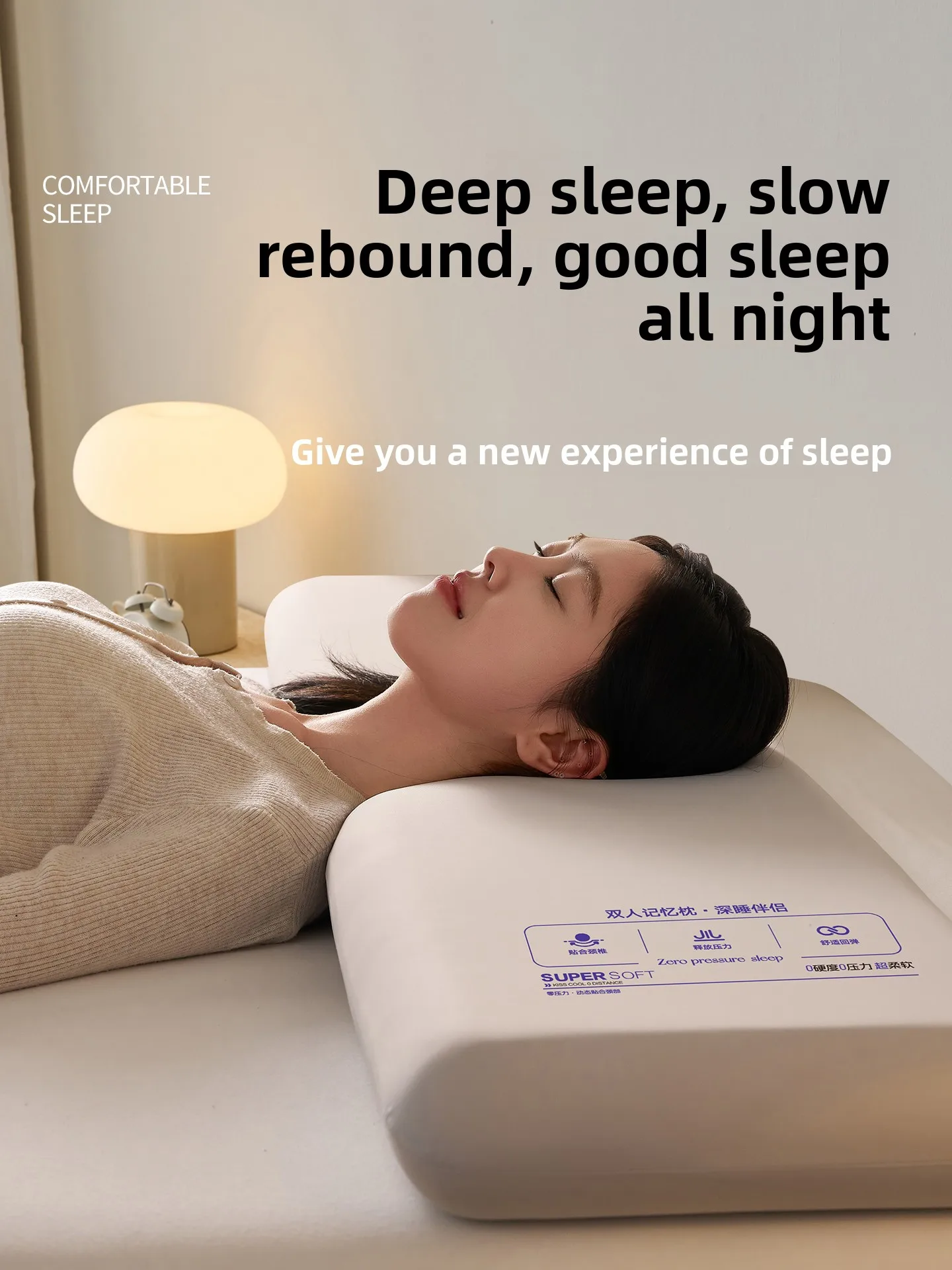 

Memory Foam Pillow Double Size Extra Long Ne Support Adult Use Dormi Bedroom Rectangular aya Brand Comfortable Sp
