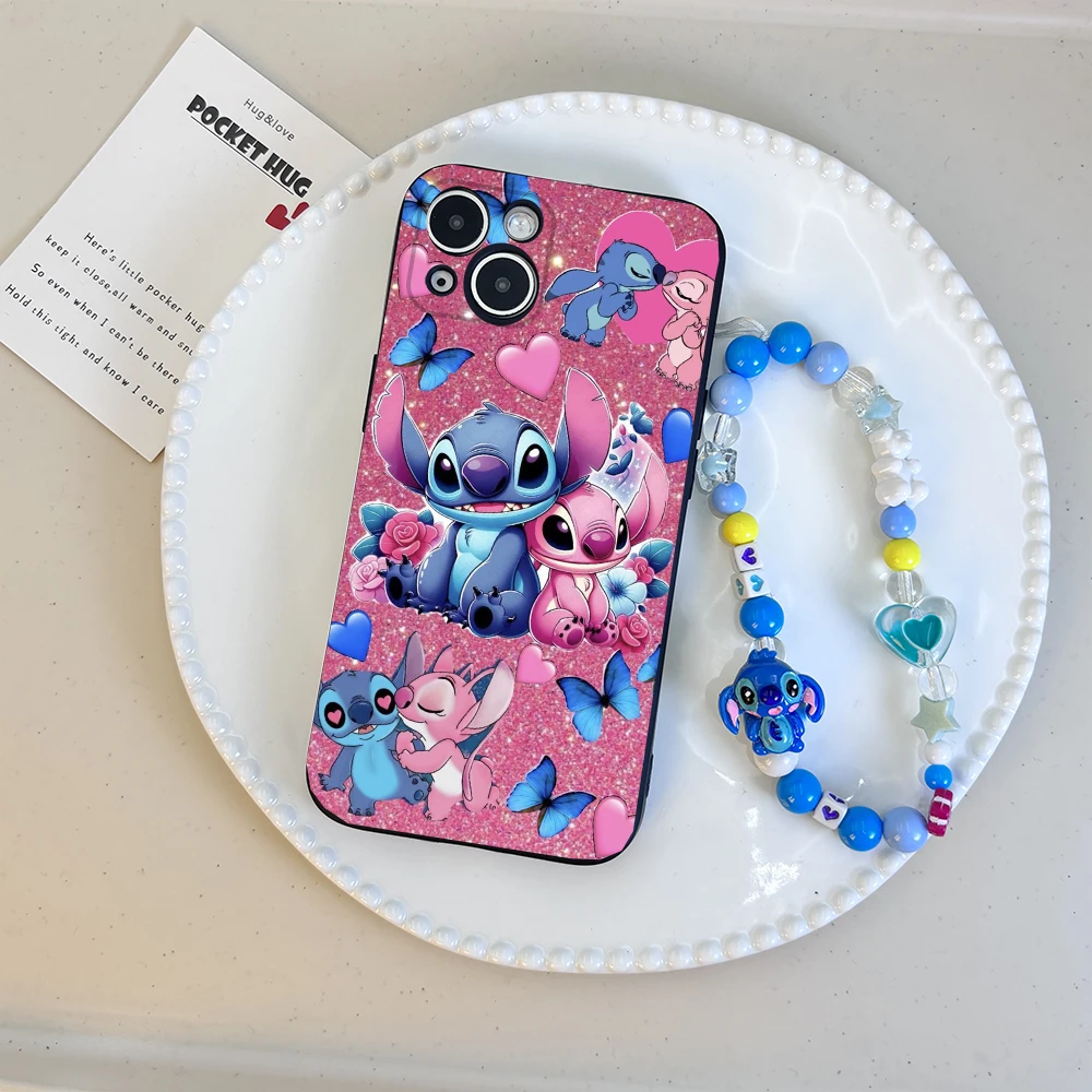 الكرتون غرزة الملاك سلسلة الحال بالنسبة Realme 14 برو زائد 14T 13 11 10 9 8 برو 4G 8i 9i 7 6 5 برو 5i 6i 7i C20 غطاء الهاتف حالات