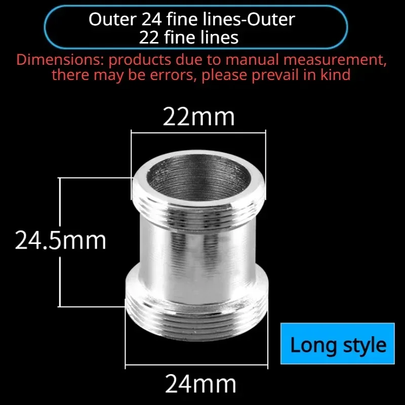 Conversão interna e externa do torneira do dente fino, Adaptador do torneira, Acessórios da linha, 22 volta, 16 18 20 22 24 26 28 30 32mm