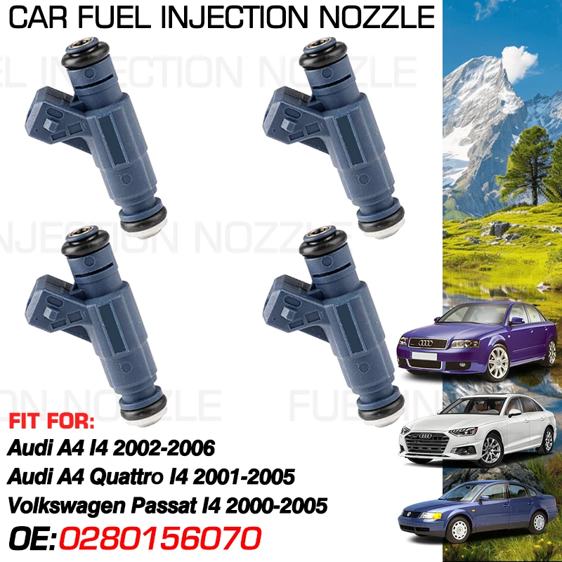 Fuel Injectors Nozzle Injection for Audi A4 B6 8E 2002-2006 Audi A4 Quattro 2001-2005 Volkswagen VW Passat B5.5 2000-2005 2004