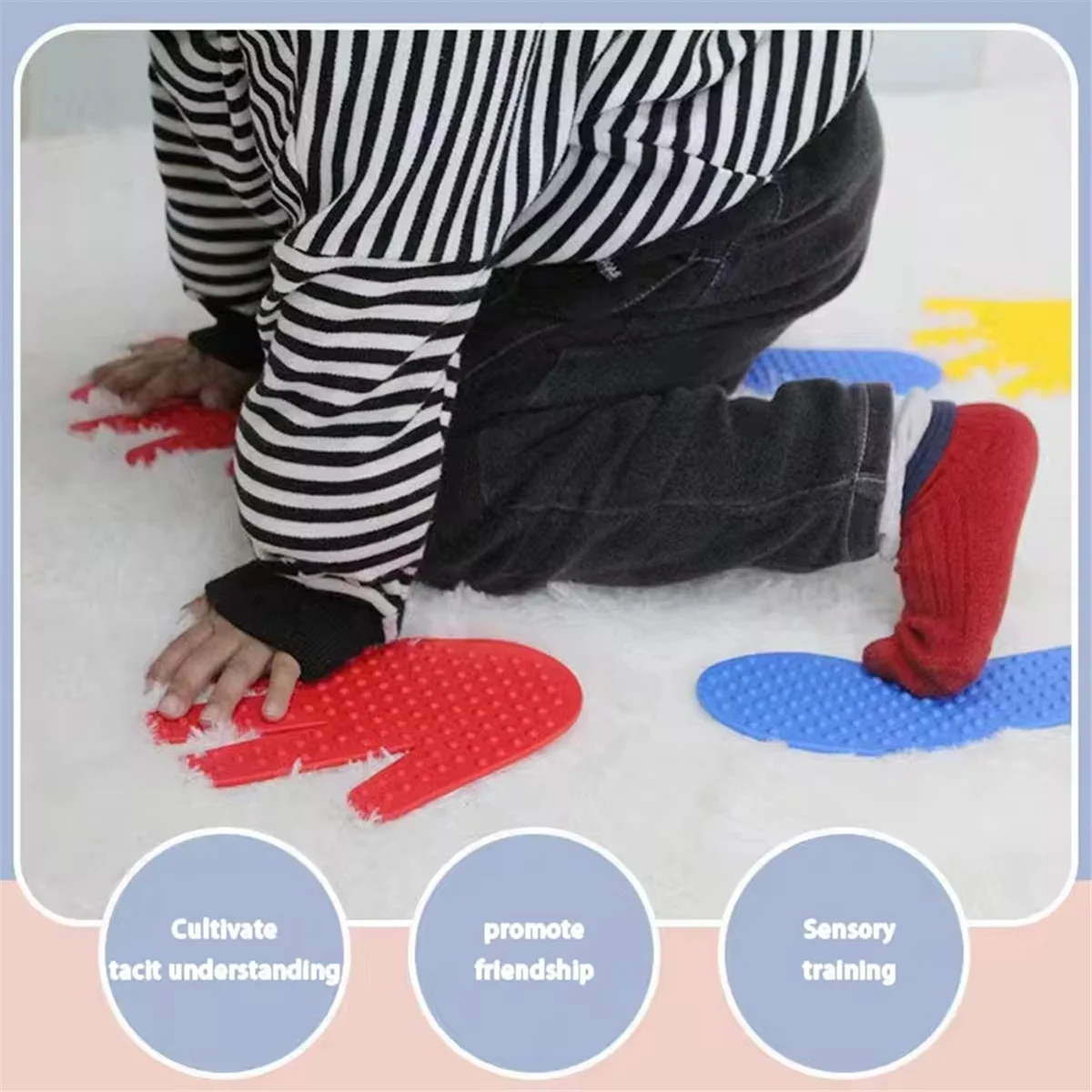 A92U_Hands and Feet Board Game Props Kindergarten Outdoor Children'S Cooperative Board Training Hand-Foot Board Prototype